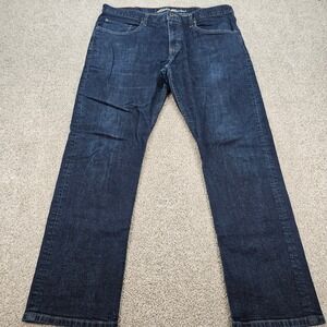 Eddie Bauer Mens Dark Wash Straight Fit Jeans Size 38x32 NWOT